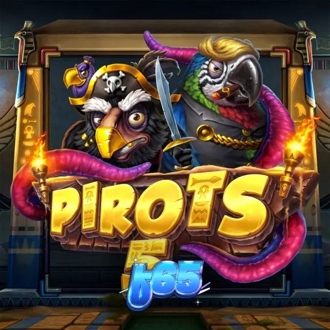 Interface do jogo Pirots 5 com pássaros piratas e grade de gemas